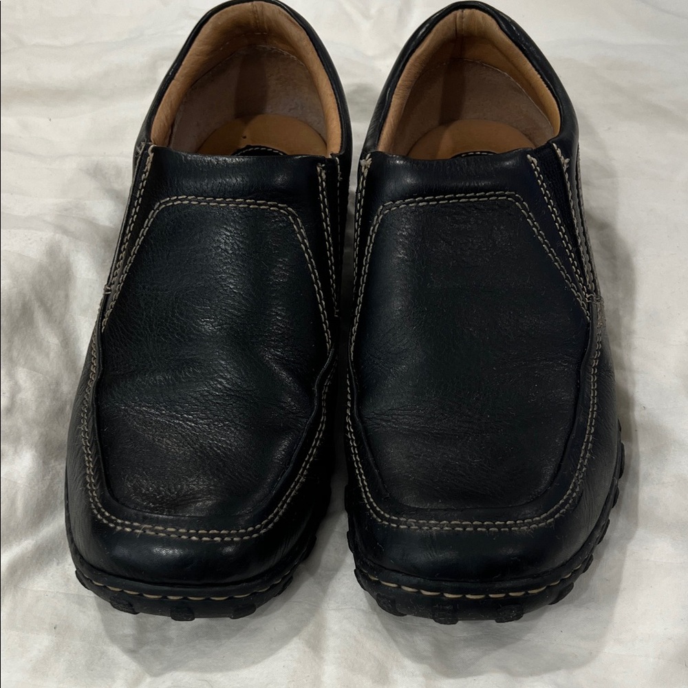 Born Men's Black Leather Slip-On Shoes